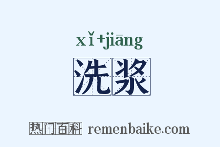 洗浆是什么意思的图片